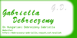 gabriella debreczeny business card